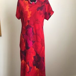 Gorgeous Red Floral Maxi Dress